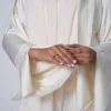 Premium silk vanilla abaya with a matching sheila