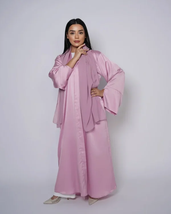 Premium silk abaya with a matching sheila