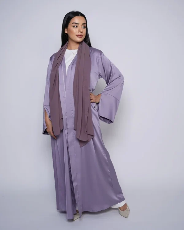 Premium silk abaya with a matching sheila