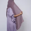 Premium silk abaya with a matching sheila