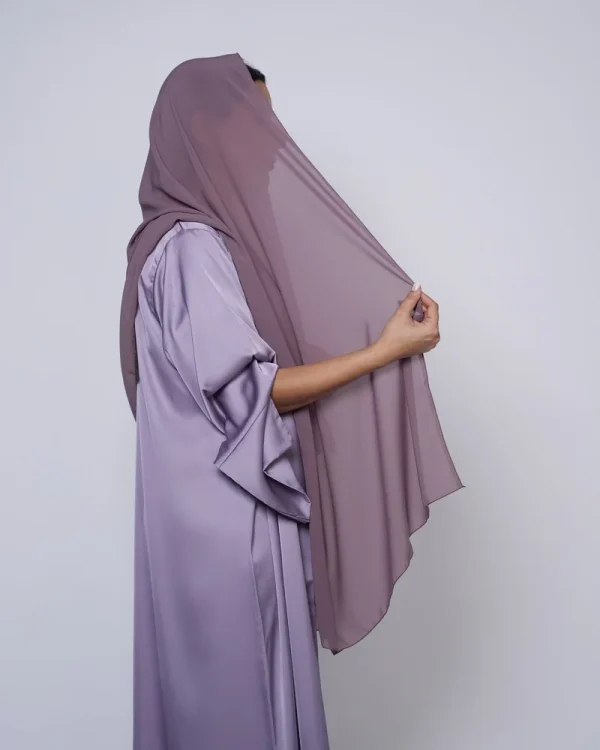 Premium silk abaya with a matching sheila