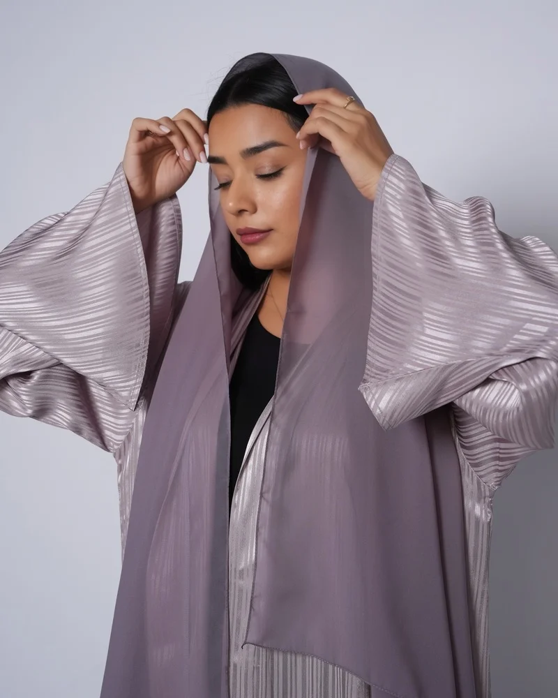 Premium crepe abaya with a matching sheila