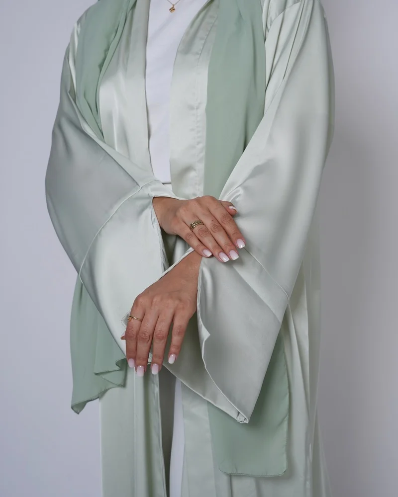 Premium silk abaya with a matching sheila