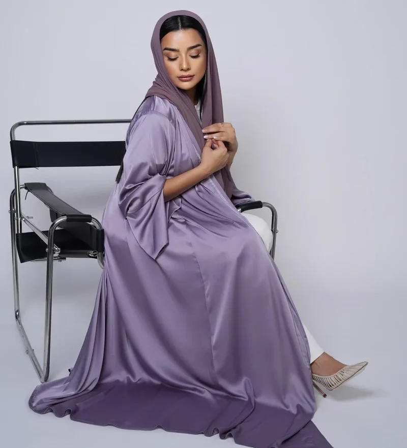 Premium silk abaya with a matching sheila