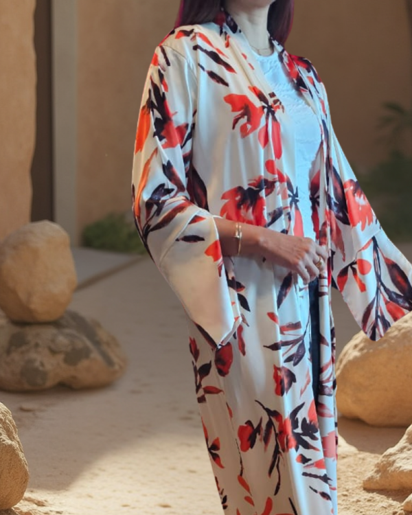 Premium crepe abaya with a matching sheila