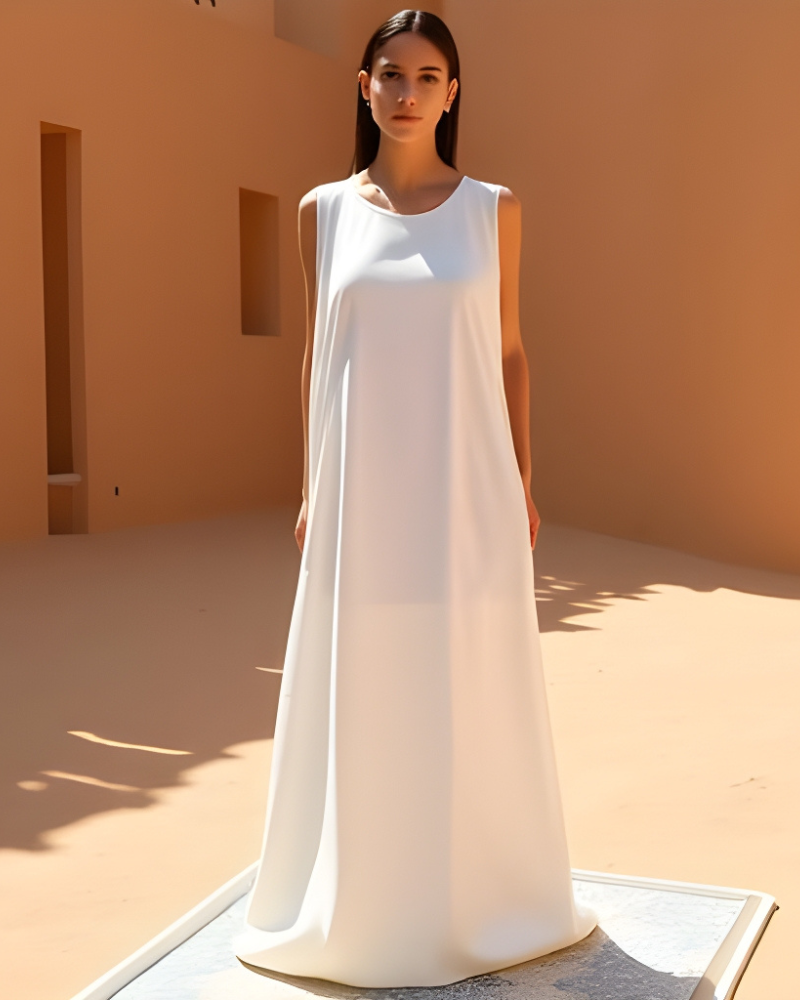 Inner dress made in premium silk. can be customized in beige, white or black