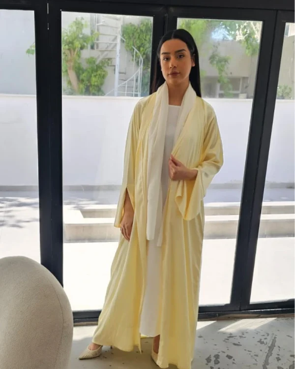 Noor Luxe premium silk Abayas Made In UAE with a matching Sheila