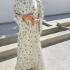 Noor Prints Abayas Made In UAE in Chiffon with a matching chiffon Sheila