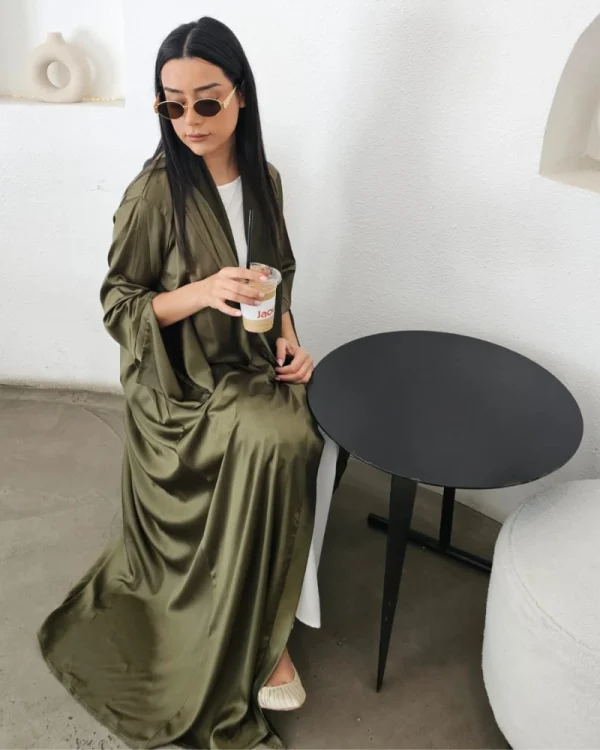 Noor Luxe premium silk Abayas Made In UAE with a matching Sheila