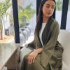 Noor Luxe premium silk Abayas Made In UAE with a matching Sheila