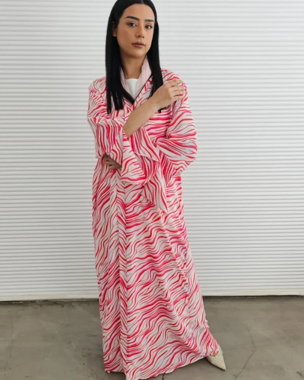 Noor Prints Abayas Made In UAE in Chiffon with a matching chiffon Sheila