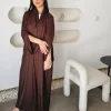 Noor Luxe premium silk Abayas Made In UAE iwith a matching Sheila
