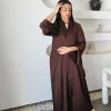 Noor Luxe premium silk Abayas Made In UAE iwith a matching Sheila