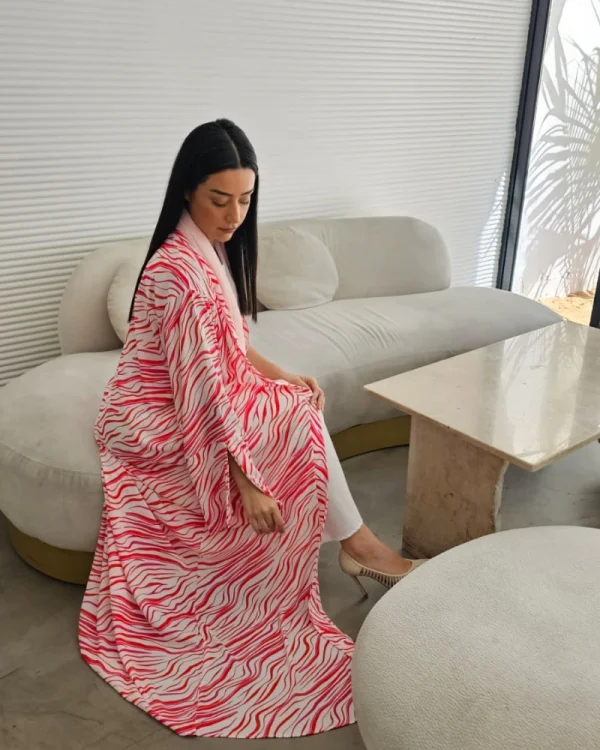 Noor Prints Abayas Made In UAE in Chiffon with a matching chiffon Sheila