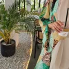 Noor Prints Abayas Made In UAE in Chiffon with a matching chiffon Sheila