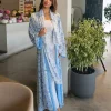 Noor Prints Abayas Made In UAE in Chiffon with a matching printed Sheila