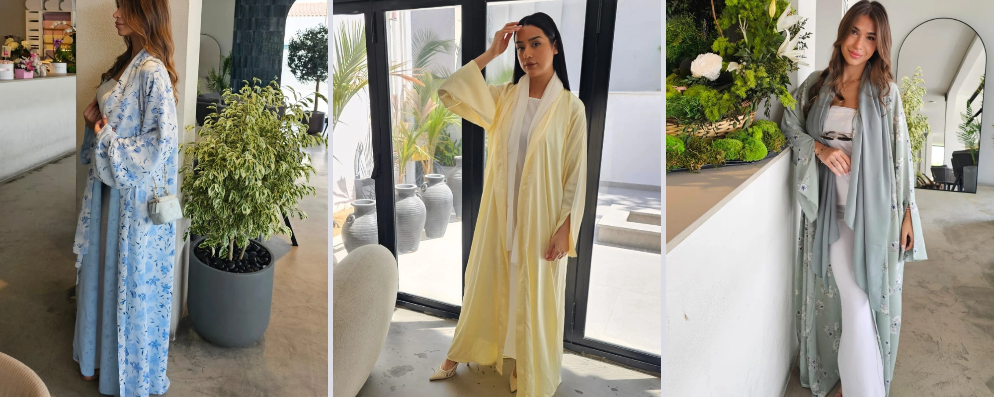 Noor Abayas Made In UAE in Premium silk and chiffon fabrics with a matching chiffon Sheila