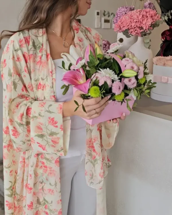 Noor print Abayas Made In UAE in Premium chiffon fabrics with a matching printed Sheila