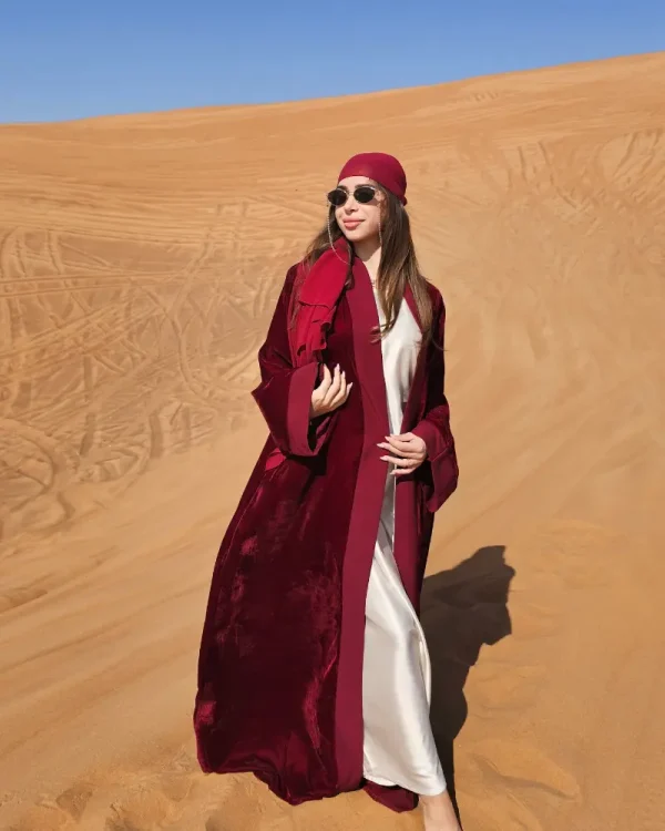 Noor velvet collection made from premium light weight velvet fabric and matching chiffon sheila