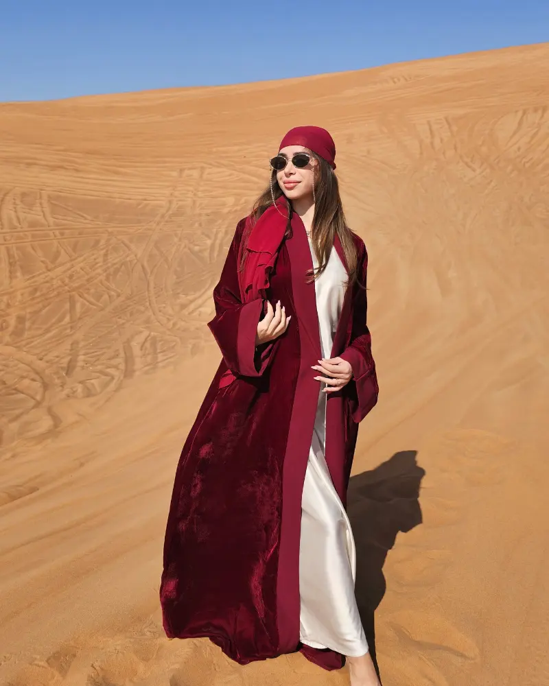 Noor velvet collection made from premium light weight velvet fabric and matching chiffon sheila