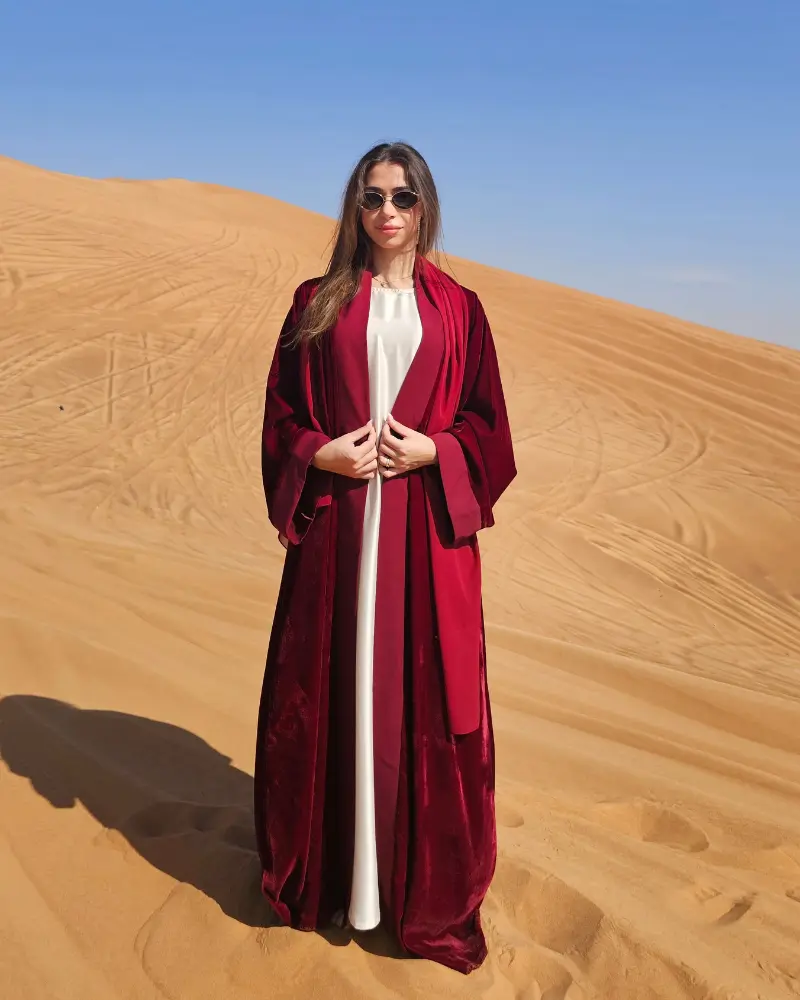 Noor velvet collection made from premium light weight velvet fabric and matching chiffon sheila