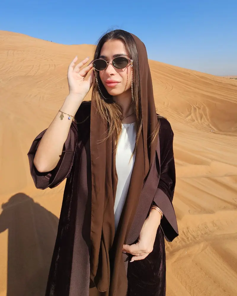 Noor velvet collection made from premium light weight velvet fabric and matching chiffon sheila